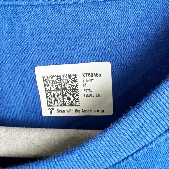 ABCD Bright Blue Teacher Concert Band Style Short Sleeve Tee T-Shirt NWT XXL - Picture 4 of 6